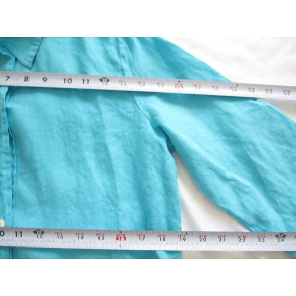 Women Pure Amici 100% Linen Button Long Sleeve Shirt Sz S (WB279) - Picture 7 of 10